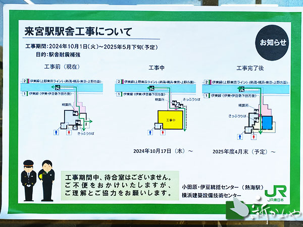 JR伊東線 来宮駅 工事